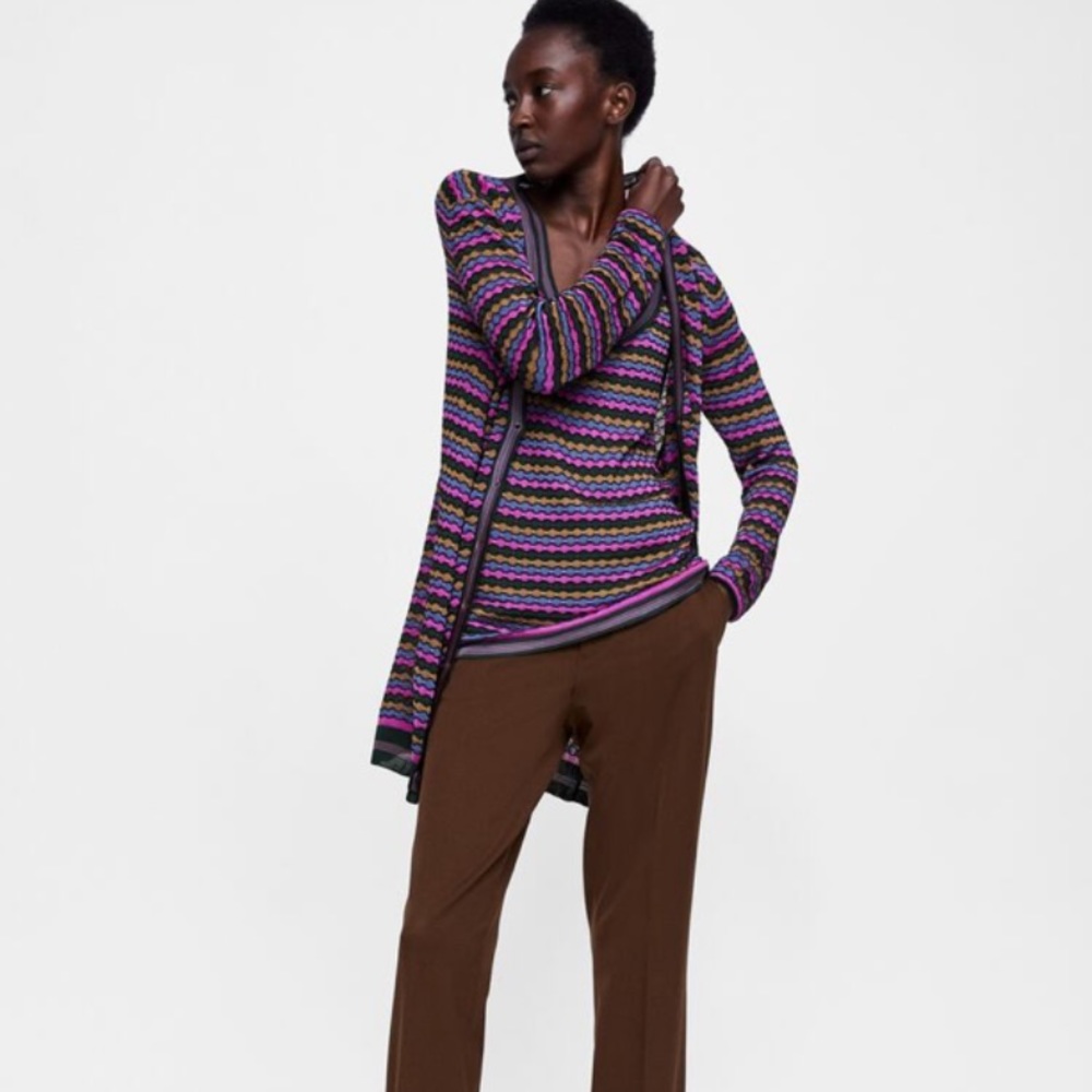 Zara Striped Cardigan - Picture 1 of 5